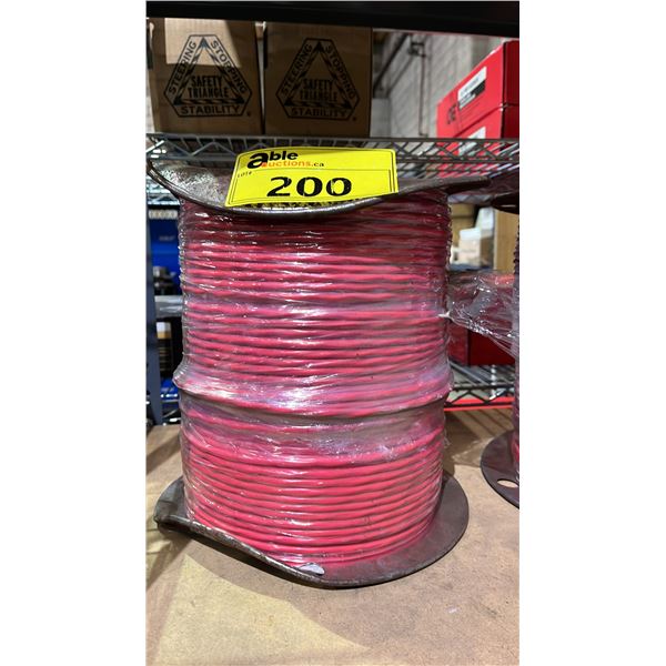 300 M SPOOL OF DECA CABLES FAS 105 RED WIRE