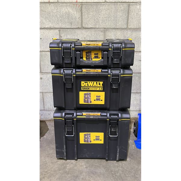 DEWALT TOUGH STYSTEM 2.0 3-PIECE MODULAR ROLLING TOOL BOX TOWER