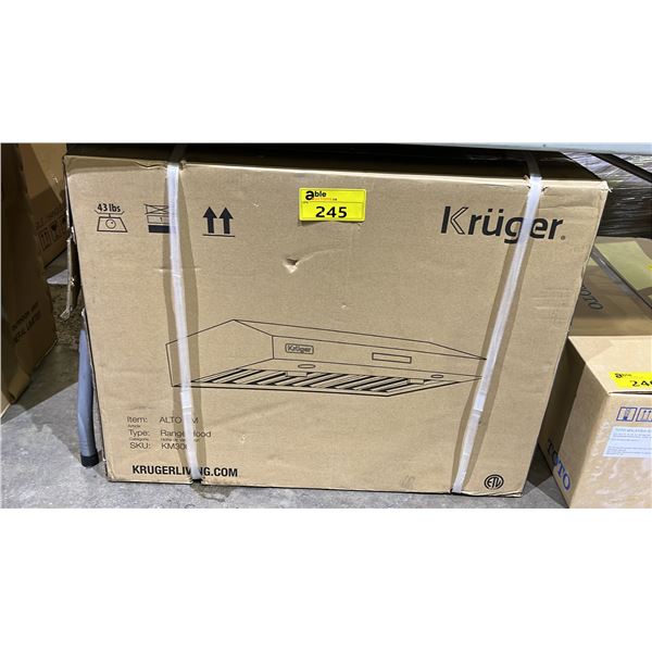 KRUGER ALTO-M UNDER CABINET RANGE HOOD