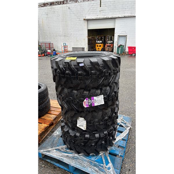 (4) SAMSON PREMIUM SKID STEER 12-16.5 12-PLY RATING TUBELESS TIRES