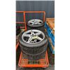 Image 1 : (4) CINTURATO P 225/45 R18 ALL SEASON TIRES WITH MERCEDES BENZ RIMS