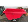 Image 1 : ULINE RED HEAVY DUTY MOBILE TILT TRUCK - APPROX. 5" LONG CRACK ON ONE END