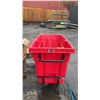 Image 3 : ULINE RED HEAVY DUTY MOBILE TILT TRUCK - APPROX. 5" LONG CRACK ON ONE END
