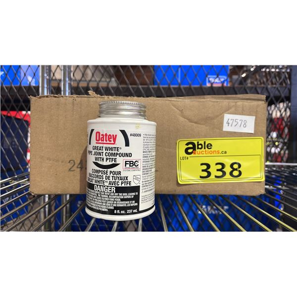 CASE OF (12) DATEY GREAT WHITE PIPE JOINT COMPOUND WITH PTFE 237ML