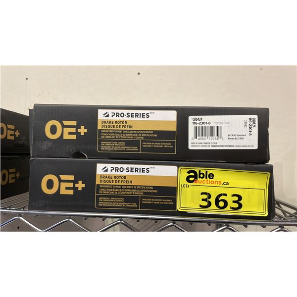 (2) OE+ PRO SERIES BRAKE ROTORS C80424 116-2301-8