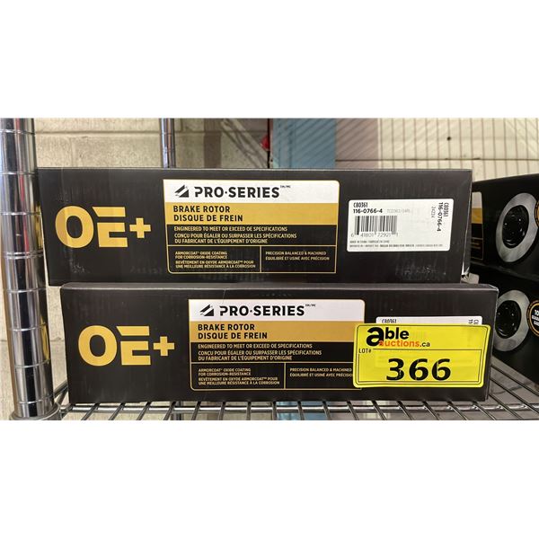 (2) OE+ PRO SERIES BRAKE ROTORS C80361 116-0766-4