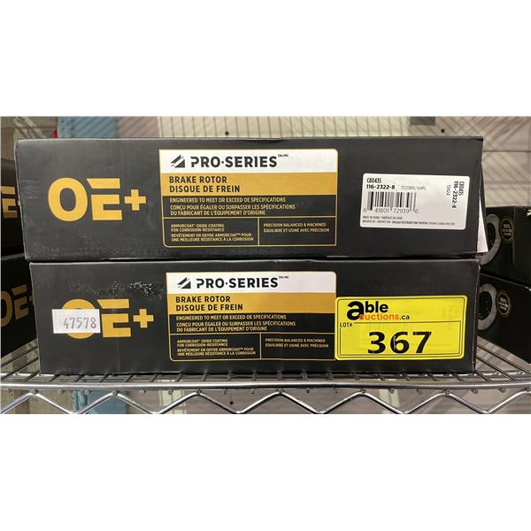 (2) OE+ PRO SERIES BRAKE ROTORS C80435 116-2322-8