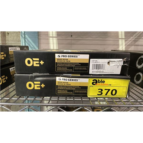 (2) OE+ PRO SERIES BRAKE ROTORS C07190 113-6835-0