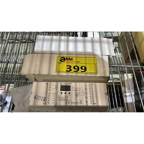 (2) EASY DMX512 DECODER CONTROLLERS QC-2102-DMX2