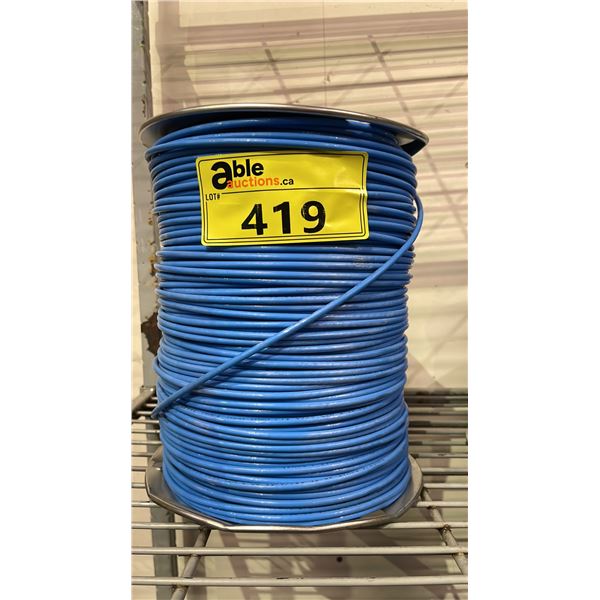 SPOOL OF 300 METERS OF T90 NYLON BLUE TWN75, THHN, THWN CABLE 600V MAX