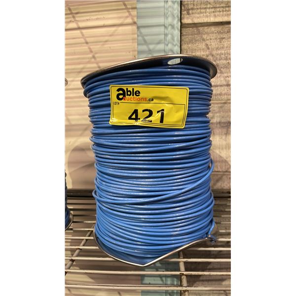 SPOOL OF 300 METERS OF T90 NYLON BLUE TWN75, THHN, THWN CABLE 600V MAX