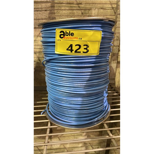 SPOOL OF 300 METERS OF T90 NYLON BLUE TWN75, THHN, THWN CABLE 600V MAX