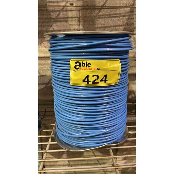 SPOOL OF 300 METERS OF T90 NYLON BLUE TWN75, THHN, THWN CABLE 600V MAX