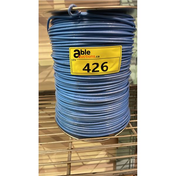 SPOOL OF 300 METERS OF T90 NYLON BLUE TWN75, THHN, THWN CABLE 600V MAX