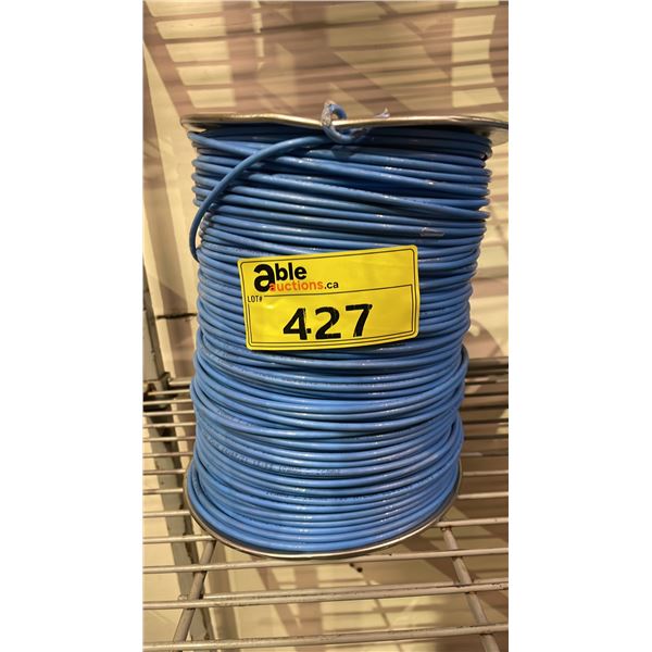 SPOOL OF 300 METERS OF T90 NYLON BLUE TWN75, THHN, THWN CABLE 600V MAX