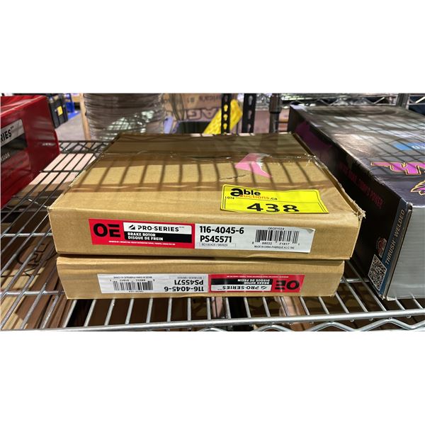 (2) OE PRO SERIES BRAKE ROTORS PS45571 116-4045-6