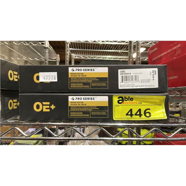 (2) OE+ PRO SERIES BRAKE ROTORS C10992 216-5514-6