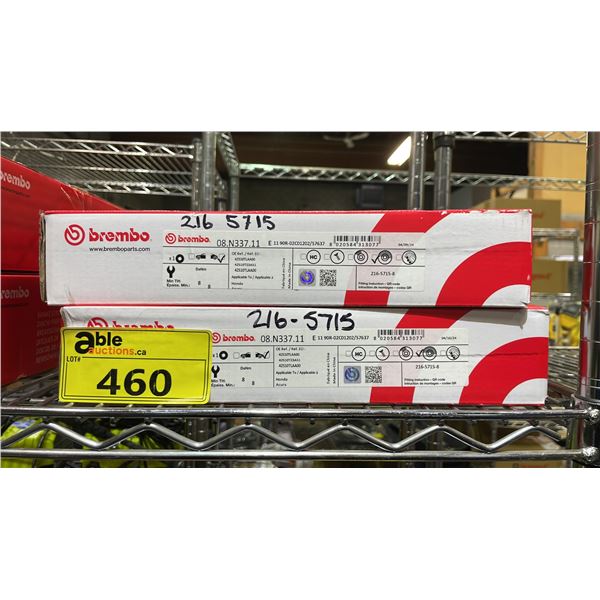 (2) BREMBO BRAKE ROTORS 08.N337.11