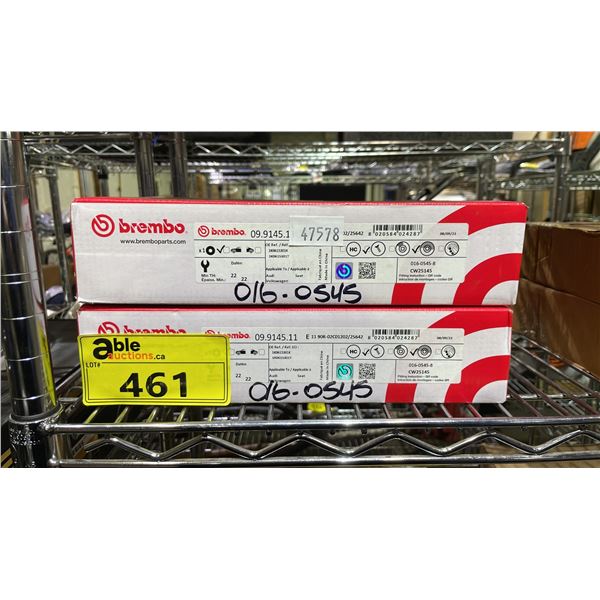 (2) BREMBO BRAKE ROTORS 09.9145.11