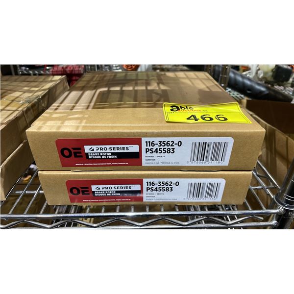 (2) OE PRO SERIES BRAKE ROTORS PS45583 116-3562-0