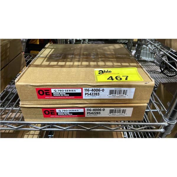 (2) OE PRO SERIES BRAKE ROTORS PS42283 116-4006-0