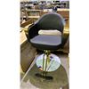 Image 1 : LUNA GOLD STYLING CHAIR WITH ROUND BASE - BLACK *NEW DISPLAY*