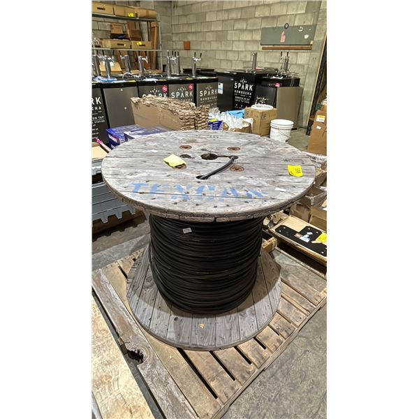 36" DIAMETER SPOOL OF BLACK CABLE