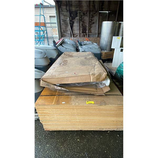 SIGNATURE SLEEP QUEEN SIZE WALL BED & PALLET OF 96.5" X 48.5" PLYWOOD - *MUST TAKE ALL ON PALLET*