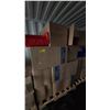Image 1 : PALLET OF ULINE RED PLASTIC STACKABLE BINS 18"D X 16"W X 11"T - *MUST TAKE ALL ON PALLET*