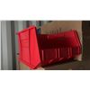 Image 3 : PALLET OF ULINE RED PLASTIC STACKABLE BINS 18"D X 16"W X 11"T - *MUST TAKE ALL ON PALLET*