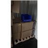 Image 1 : PALLET OF ULINE BLUE PLASTIC STACKABLE BINS 18"D X 16"W X 11"T - *MUST TAKE ALL ON PALLET*