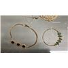 Image 3 : ASSORTED JEWELRY INCLUDING: BRACELETS, EARRINGS & RINGS - 3 RINGS ARE STAMPED 10K