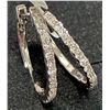Image 1 : 14K (1.94G) NATURAL DIAMOND (0.3CT) HOOP EARRING SUGGESTED RETAIL VALUE $4000