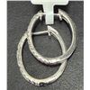Image 4 : 14K (1.94G) NATURAL DIAMOND (0.3CT) HOOP EARRING SUGGESTED RETAIL VALUE $4000