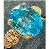 Image 2 : 10K (2.6G)  BLUE ZIRCON (4.3CT) DIAMOND (0.03CT) RING (SIZE 7.5)  SUGGESTED RETAIL VALUE $3600