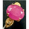 Image 1 : 10K (2.4G) UNHEATED NATURAL RUBY (3.8CT), DIAMOND (0.03CT) RING (SIZE 7.5) SUGGESTED RETAIL VALUE...