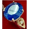 Image 2 : 10K (2.8G) UNHEATED BLUE SAPPHIRE (4.9CT) DIAMOND (0.03CT) RING (SIZE  7.5) SUGGESTED RETAIL VALU...