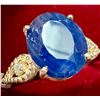 Image 3 : 10K (2.8G) UNHEATED BLUE SAPPHIRE (4.9CT) DIAMOND (0.03CT) RING (SIZE  7.5) SUGGESTED RETAIL VALU...