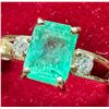 Image 3 : 10K (1.5G) NATURAL EMERALD (0.95CT), DIAMOND (0.03CT) RING (SIZE 5.5)  SUGGESTED RETAIL VALUE $2000