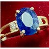 Image 1 : 10K (1.7G) UNHEATED BLUE SAPPHIRE (1.75CT) DIAMOND (0.03CT) RING (SIZE 5.5) SUGGESTED RETAIL VALU...