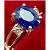 Image 2 : 10K (1.7G) UNHEATED BLUE SAPPHIRE (1.75CT) DIAMOND (0.03CT) RING (SIZE 5.5) SUGGESTED RETAIL VALU...