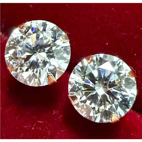 14K LAB DIAMOND (0.82CT) EARRINGS SUGGESTED RETAIL VALUE $1200