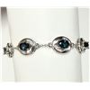 Image 2 : SILVER (7.97G) LONDON TOPAZ (5CT) BRACELET 7-8" SUGGESTED RETAIL VALUE $640