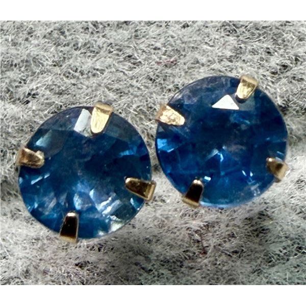 14K GENUINE BLUE SAPPHIRE (0.6CT) EARRINGS SUGGESTED RETAIL VALUE $600