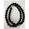 Image 1 : SILVER BLACK ONYX BEADS NECKLACE 16"