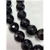 Image 2 : SILVER BLACK ONYX BEADS NECKLACE 16"