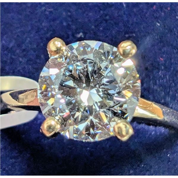10K (1.98G) LAB DIAMOND (1.65CT) RING (SIZE 6.25) APPRAISED INSURANCE VALUE $2845