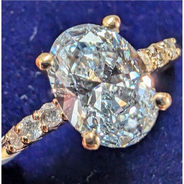 10K (1.81G) LAB DIAMOND (1.1CT) RING (SIZE 5.5) APPRAISED INSURANCE VALUE $2000