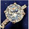 Image 2 : 10K (2.14g) MOISSANITE (1.37CT)RING (SIZE 5.75) APPRAISED INSURANCE VALUE $1665