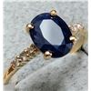 Image 1 : 10K (1.89G) SAPPHIRE (1.4CT)  DIAMOND (0.06CT) RING  (SIZE 5.5) APPRAISED INSURANCE VALUE  $1500